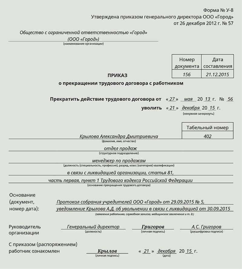 Номер приказа об увольнении где найти и как правильно оформить