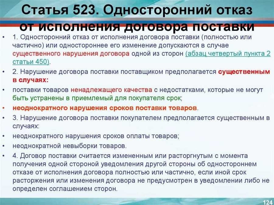 Односторонний отказ от исполнения брачного договора важные моменты