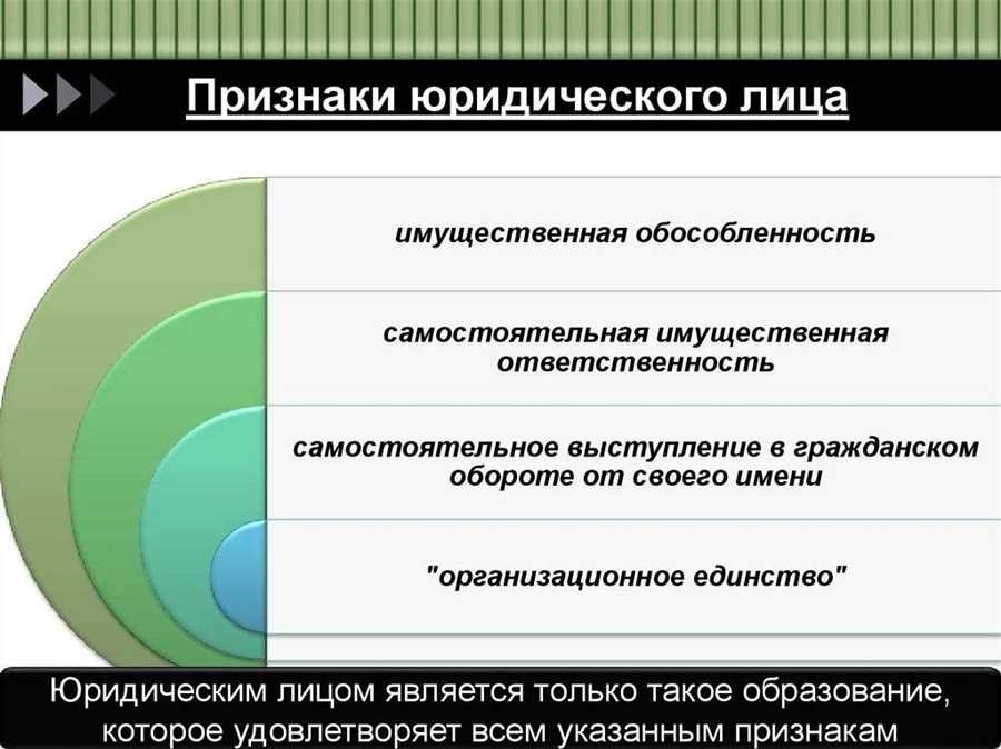 Признаки юридического лица что необходимо знать